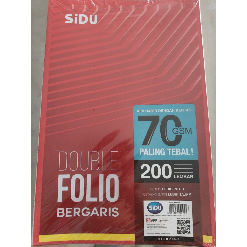 

Double Folio Garis Sinar Dunia 200 Lembar