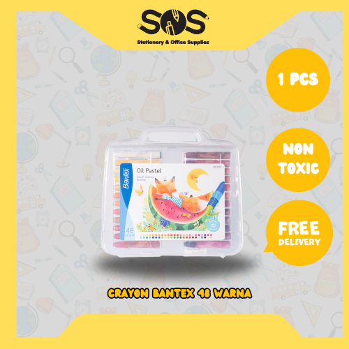 

Bantex Crayon Oil Pastel 48 Warna 1 pcs