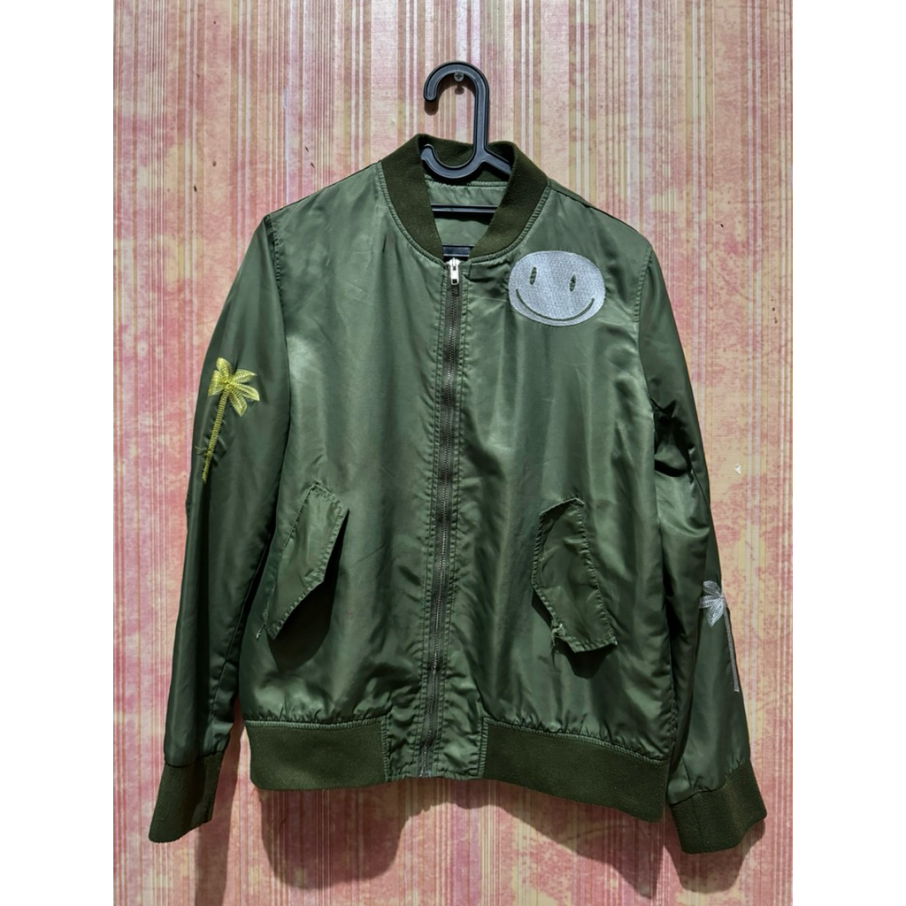 green army bomber jacket jaket hijau army