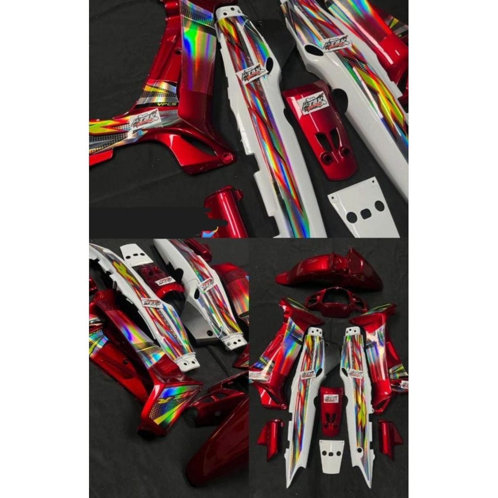 STRIPING FIZ R 2004 CUSTOM MERAH PUTIH HOLOGRAM