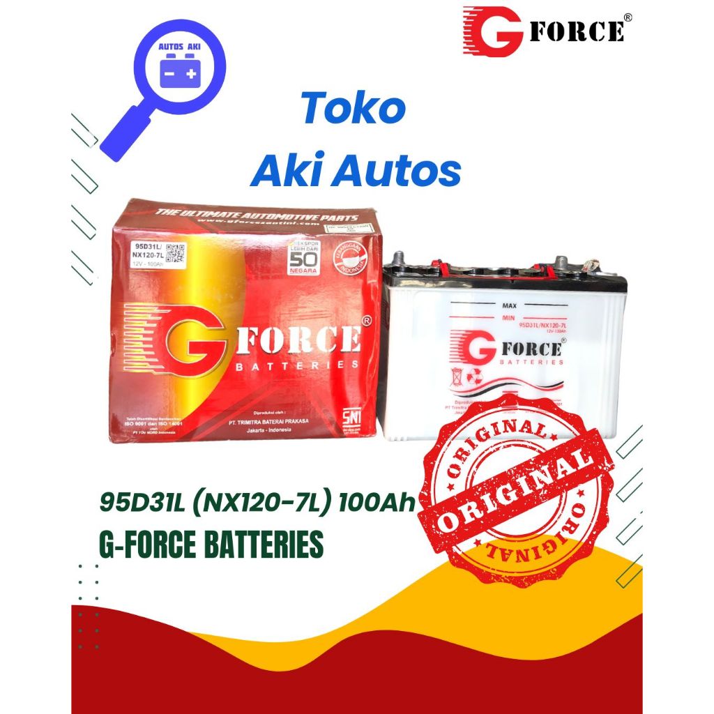 Aki G-Force Batteries 95D31L (NX120-7L) 12V / 100Ah