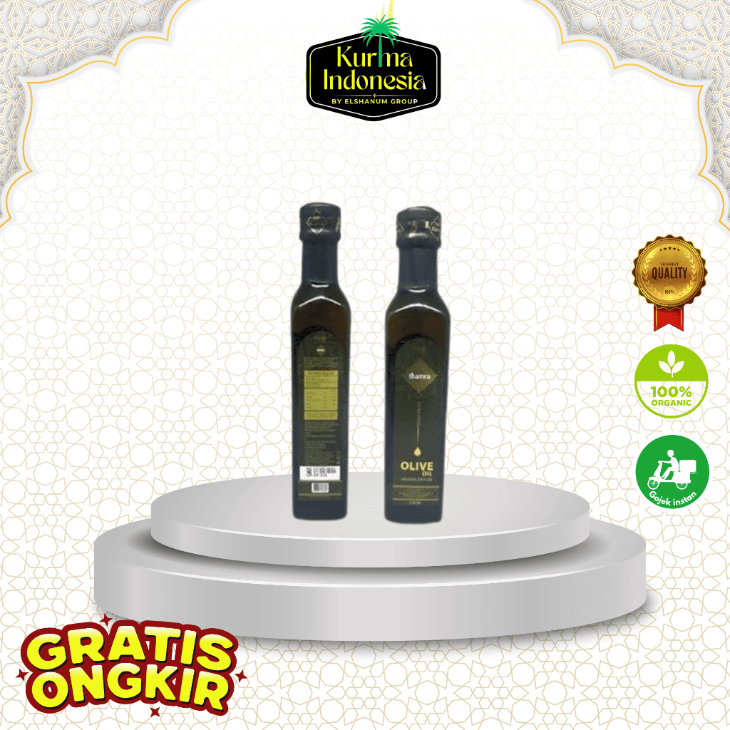 Extra Virgin Olive Oil Minyak Zaitun Thamra 250gr extra virgin oive oil - Kurma Indonesia