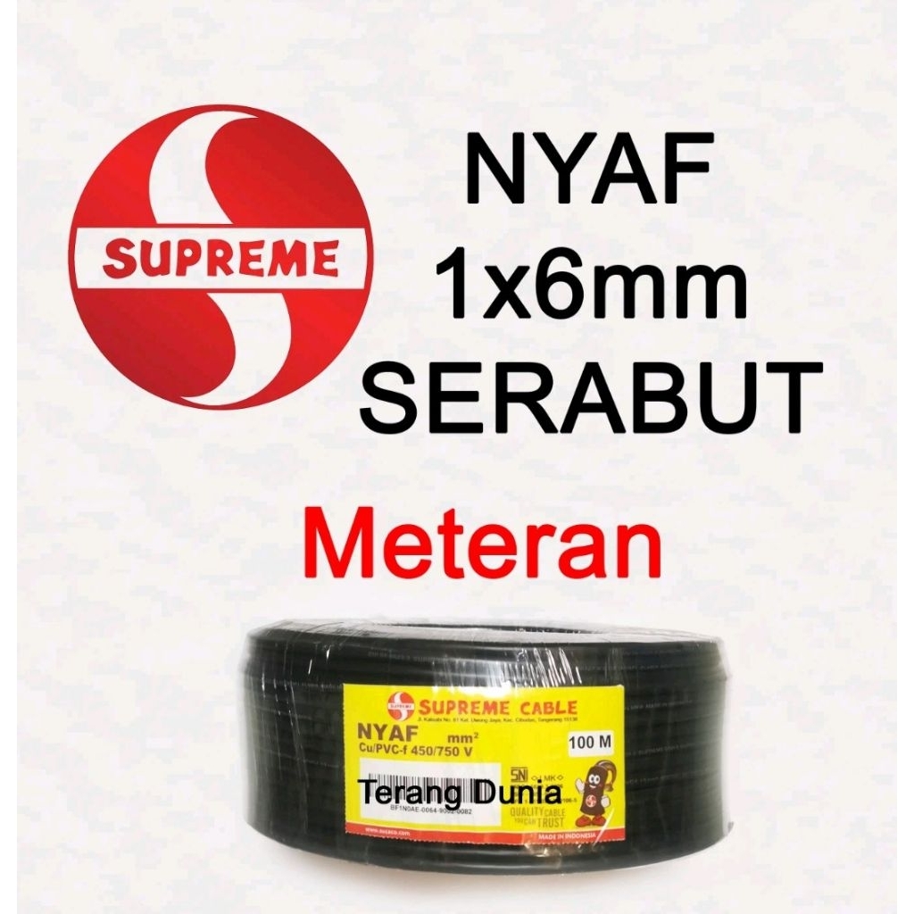 Kabel grounding 6mm kabel grounding nyaf 6mm kabel nyaf 6mm serabut Kabel Serabut 6mm Kabel 1x6mm Ka