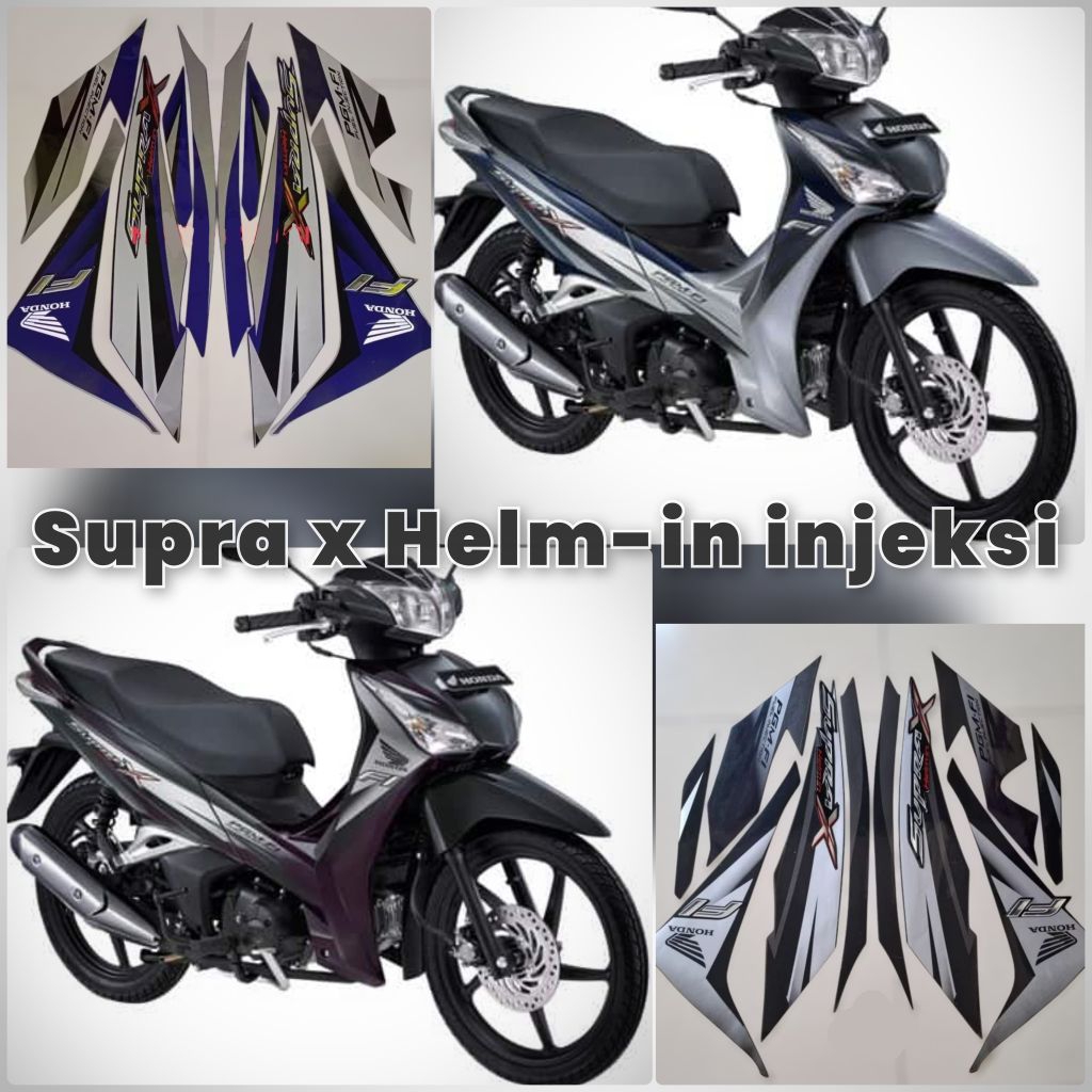 STRIPING STICKER LIST STANDART MOTOR HONDA SUPRA X 125 HELM IN FI 2012 2013