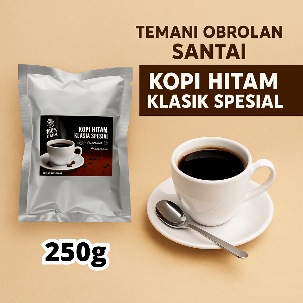 

Kopi Bubuk Hitam Robusta Tubruk Instan Spesial Coffee