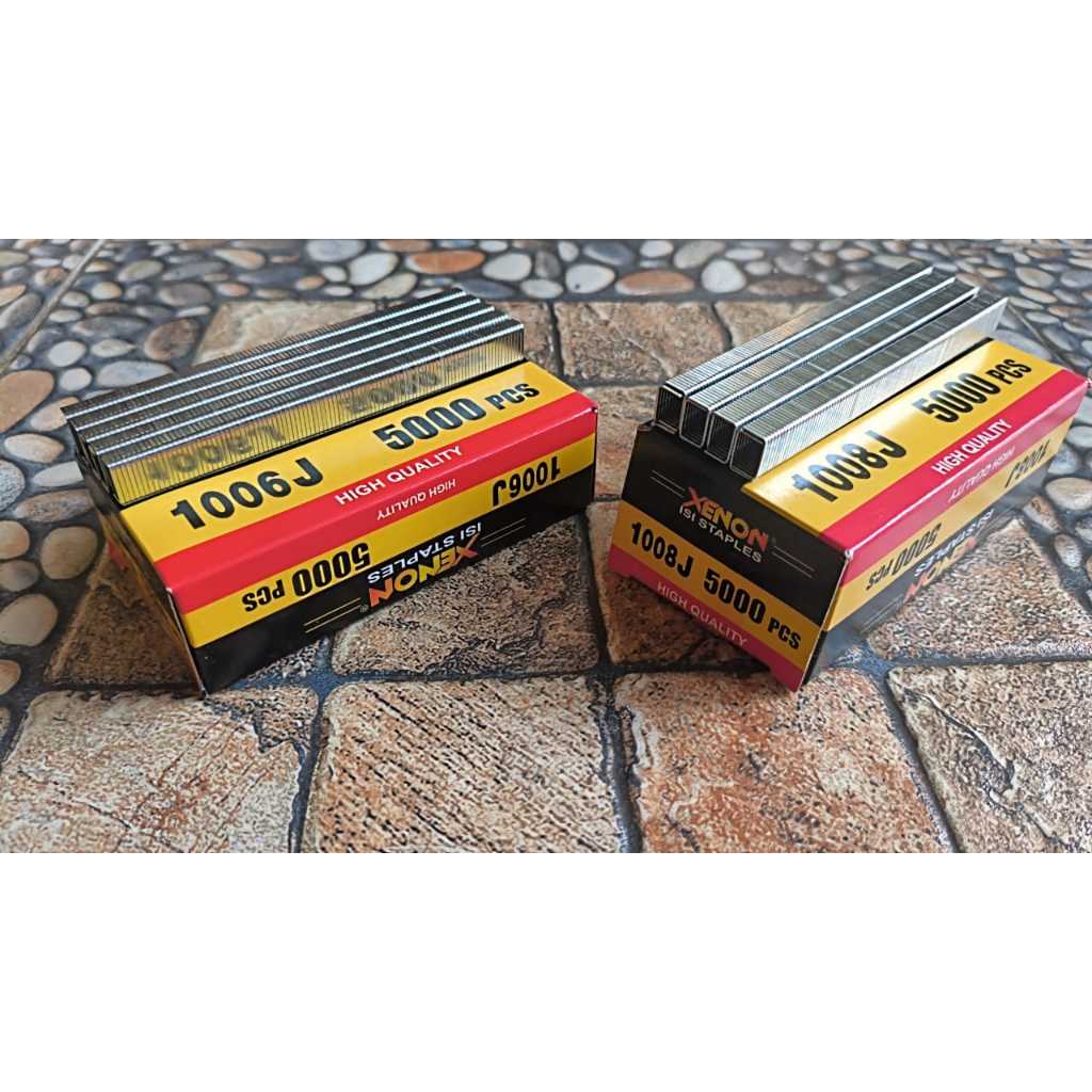 

XENON 1008J 1006J ISI STAPLES PAKU TEMBAK REFILL AIR NAILER STAPLE GUN 8MM 6MM