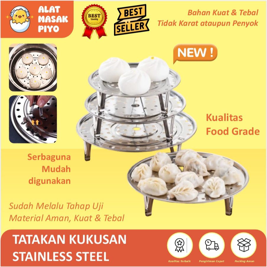 TATAKAN KUKUSAN STEAMER/ ALAS PANCI KUKUS 18CM-30CM/TATAKAN KUKUSAN PANCI TERATAI STAINLESS STEEL