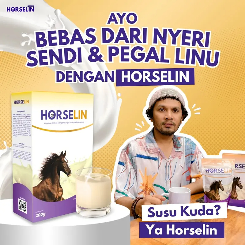 

Susu Kuda Horselin untuk Tulang Otot dan Sendi Dairy Milk Rasa Vanilla