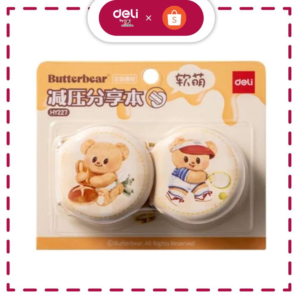 

Deli ButterBear Mini Notebook / Buku Mencatat Lucu HY227