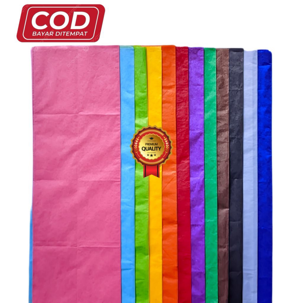 

Kertas Layangan Warna-Warni 100×75 cm – Isi 5 / 10 Lembar