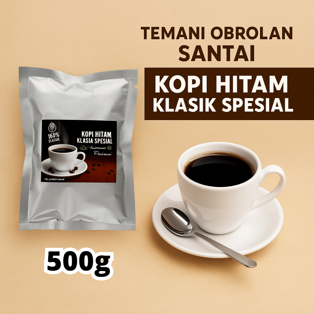 

Kopi Hitam Bubuk Robusta Tubruk Instan Spesial Coffee 500g
