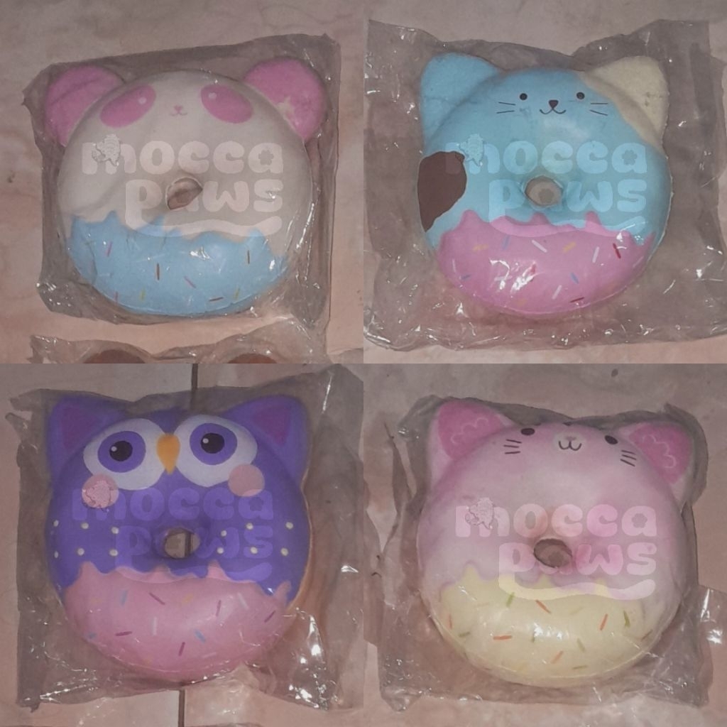SALE SQUISHY MURAH PUNIMARU ANIMAL DONUT PANDA CAT OWL