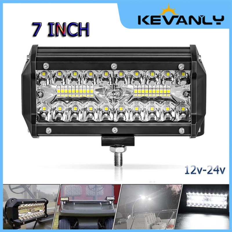 KEVANLY Lampu Kerja Mobil LED Lampu Sorot LED 12/24 Volt 2 Baris 40SMD Lampu Sorot LED/Mobil untuk T