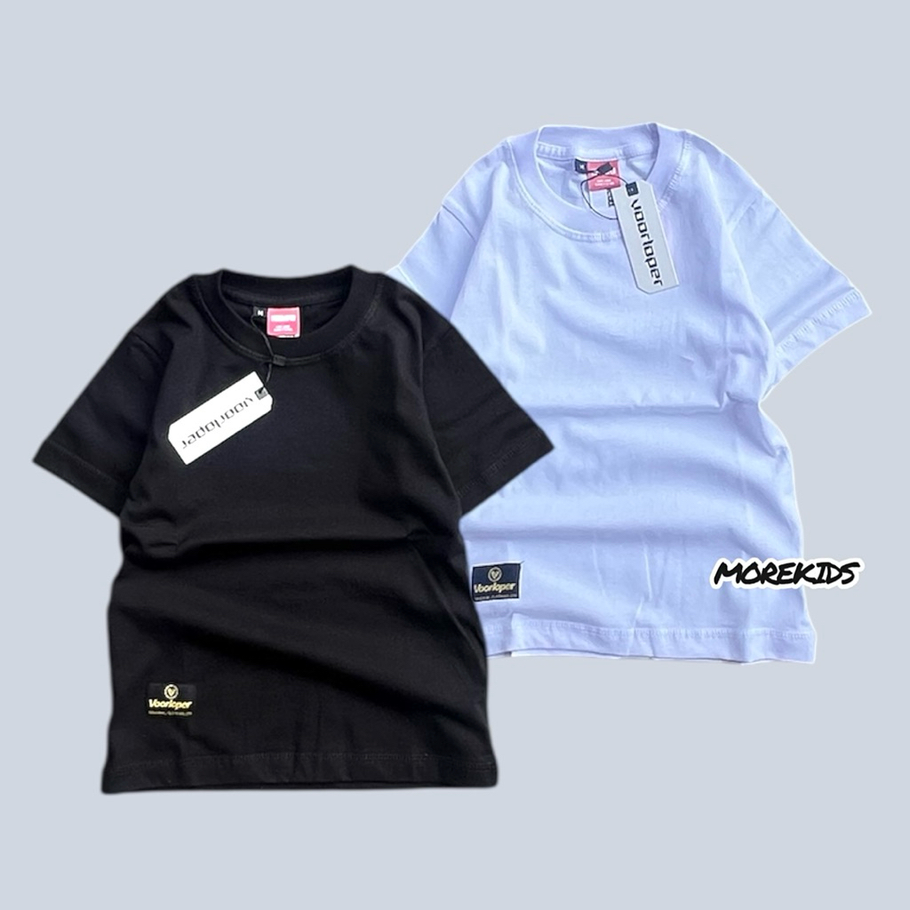 Kaos Polos Anak 1-12 Tahun Warna Hitam Putih Kaos Polos Anak Unisex