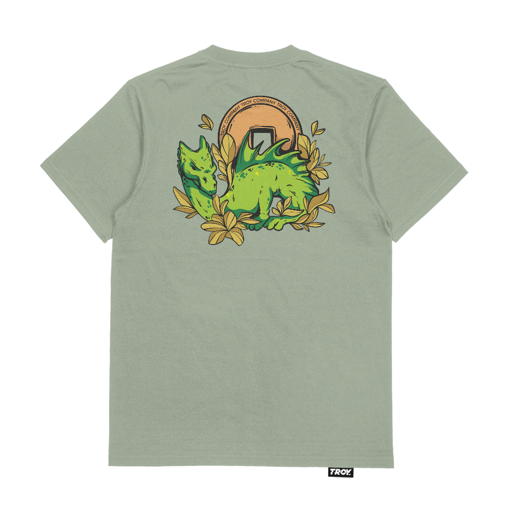 Troy Company Tshirt Sage Green Drago - Kaos Hijau Sage Lengan Pendek MT 3277