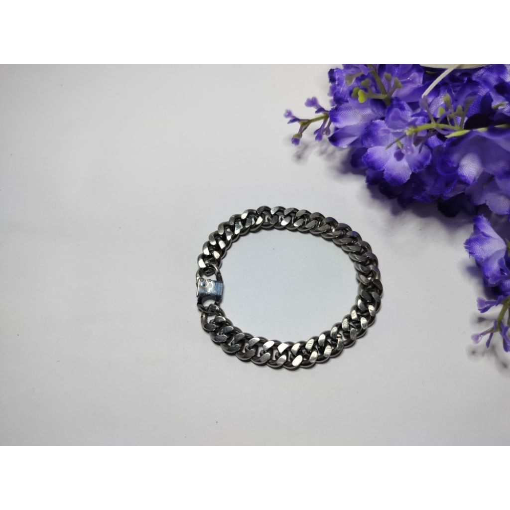 gelang rantai baja monel  pria 1.5cm