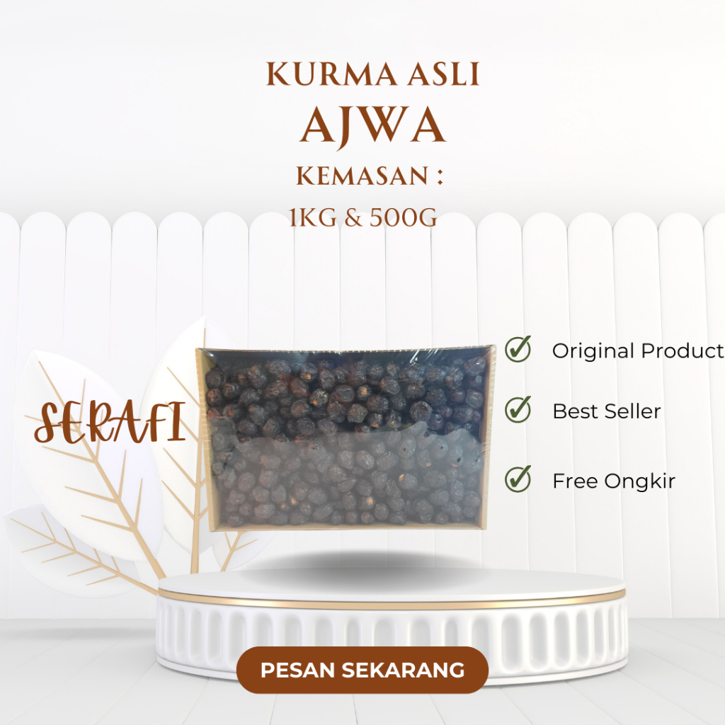 

KURMA AJWA PREMIUM UKURAN 500GR 1KG | KURMA NABI | OLEH OLEH HAJI DAN UMROH