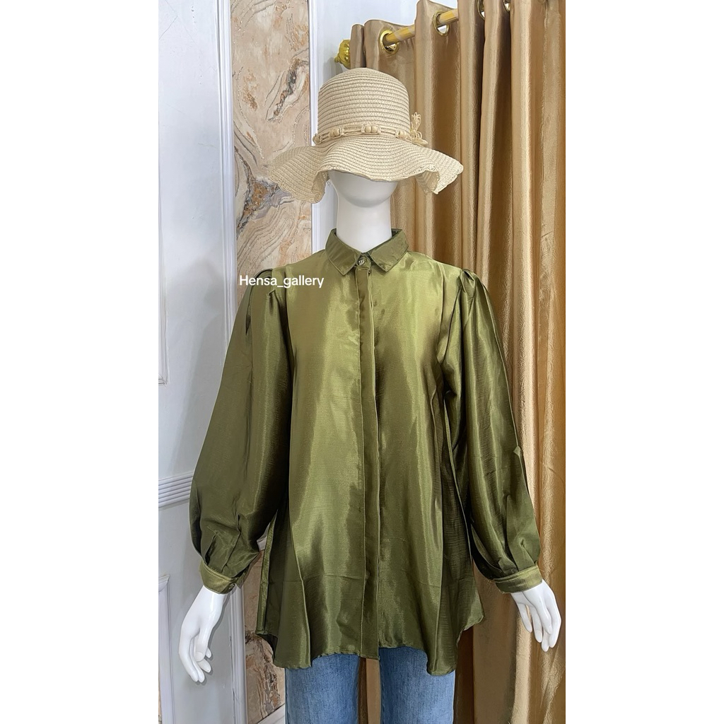 kemeja silk bkk wanita premium