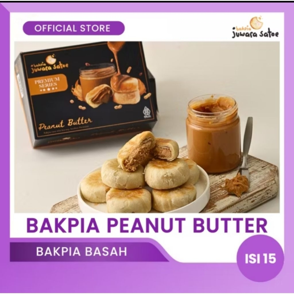 

Bakpia Juwara Satoe Peanut Butter isi 15