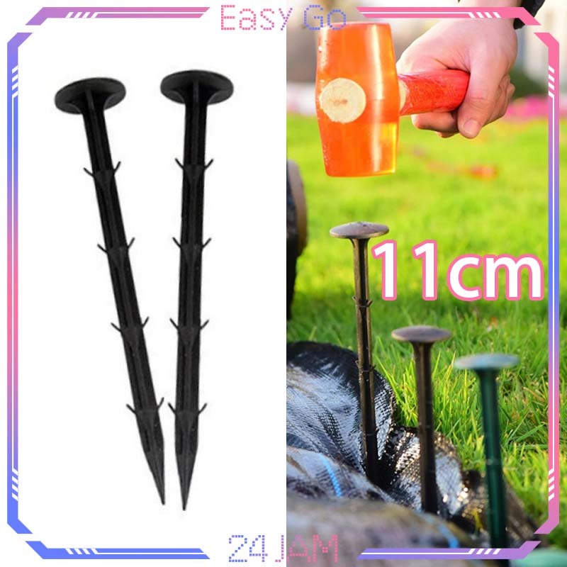 Isi 100pcs Penjepit Mulsa Plastik 110mm Paku Mulsa Plastik Pasak Mulsa Plastik Jepit Mulsa Plastik