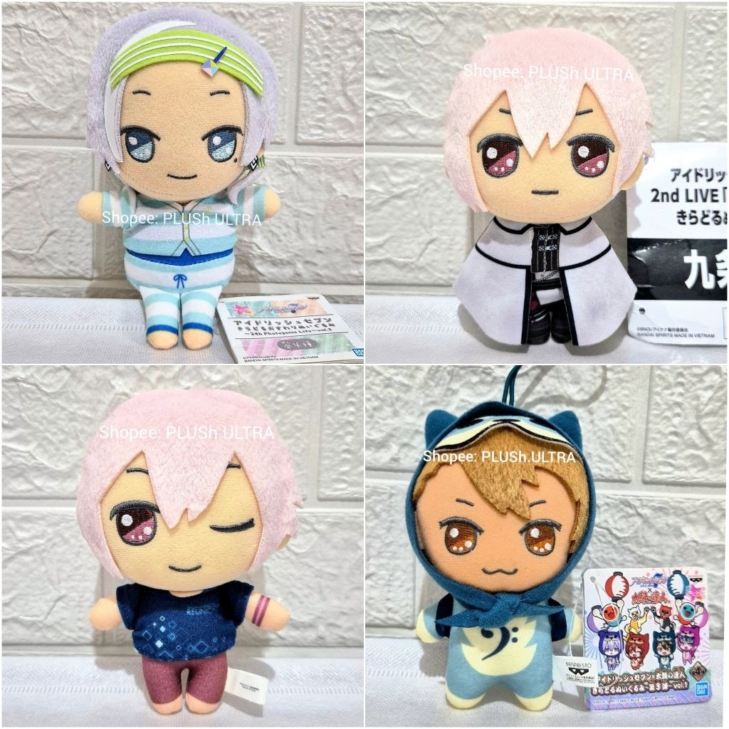 Tenn Kujo Ryunosuke Tsunashi Gaku Yaotome Yukito Orikasa Idolish 7 Anime Plush Doll Keychain Gantung