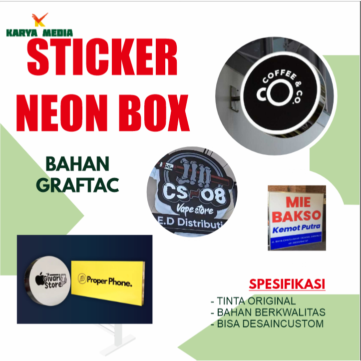 

JUAL STIKER UNTUK NEON BOX - STIKER UNTUK NEONBOX BERKWALITAS - GRAFTAC