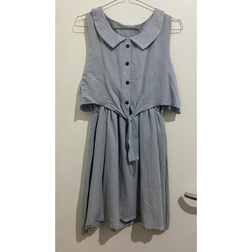 Dress Biru Muda Korean Style