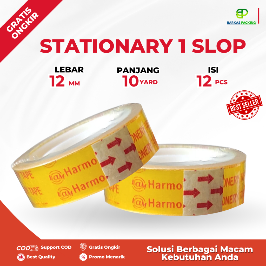 

12 Pcs Isolasi Kecil 12mm x 10 Yard - Isolasi untuk Sekolah Kado Murah