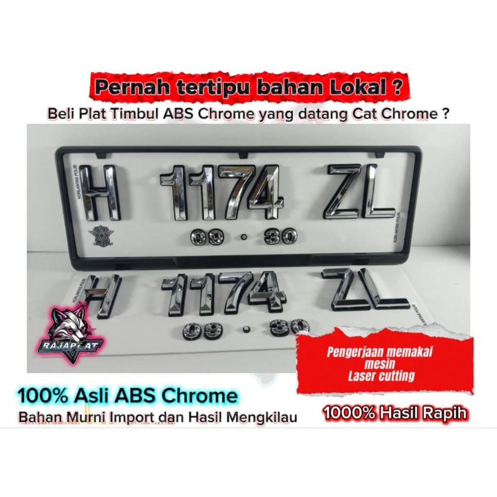 Plat nomor timbul pyramid, plat nomor timbul murah, plat nomor chrome timbul bahan import, plat nomo