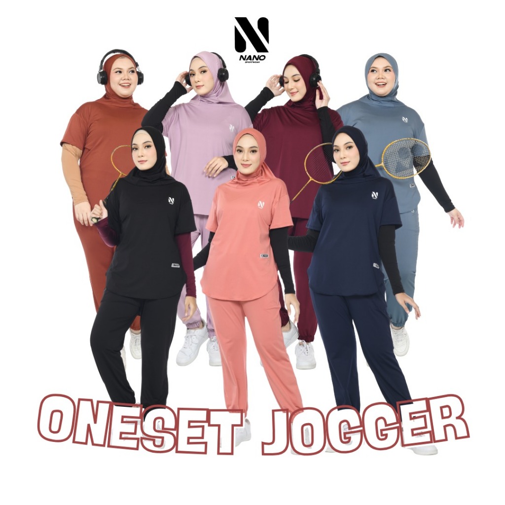 NANO || BAJU SENAM JOGGER WANITA / SETELAN OLAHRAGA JOGGER