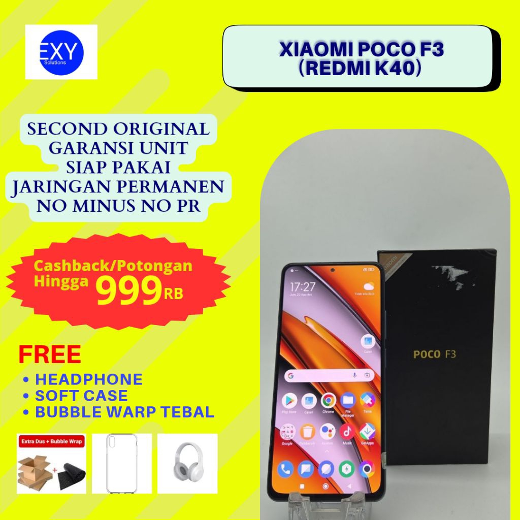 Xiaomi Poco F3 Ram 6/128GB | Ram 8/256GB Second original