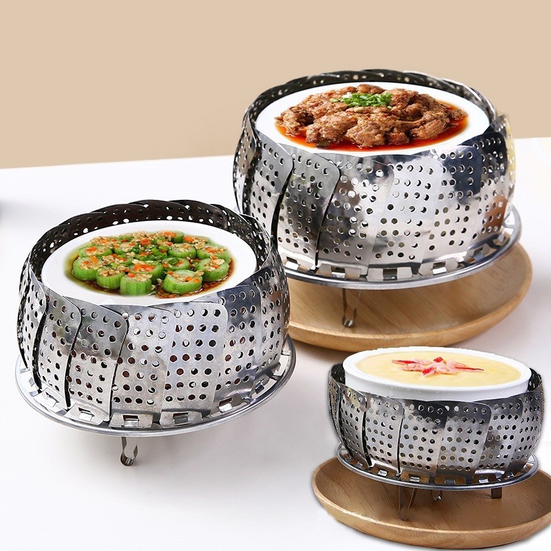 Tatakan Kukusan Bunga Stainless Serbaguna Dilipat Ukuran 21.5x7.5 cm — 9