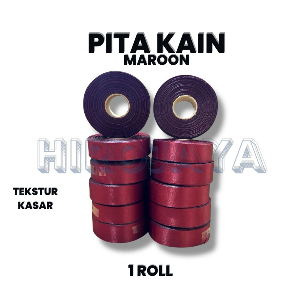 

Pita Kain Kasar Tebal Maroon 1 Inch – Per Roll
