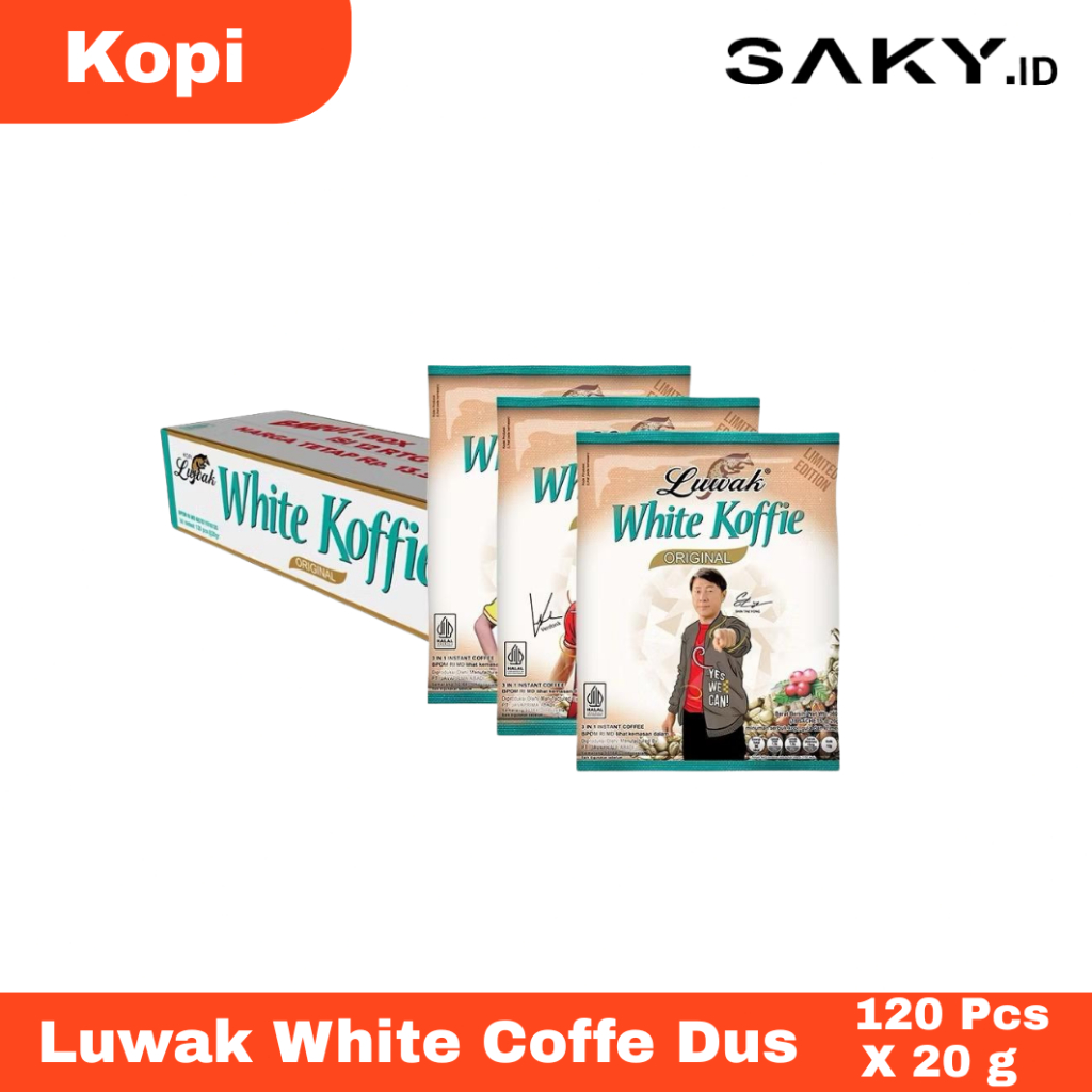 

Luwak White Coffe Dus Isi 120 Sachet