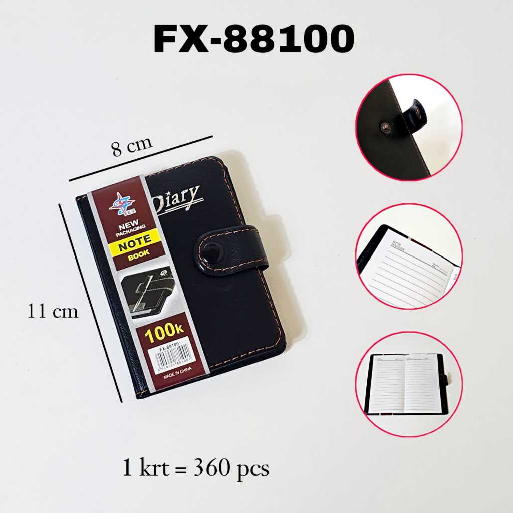 

Notebook / Agenda Kancing kulit Mini 100K
