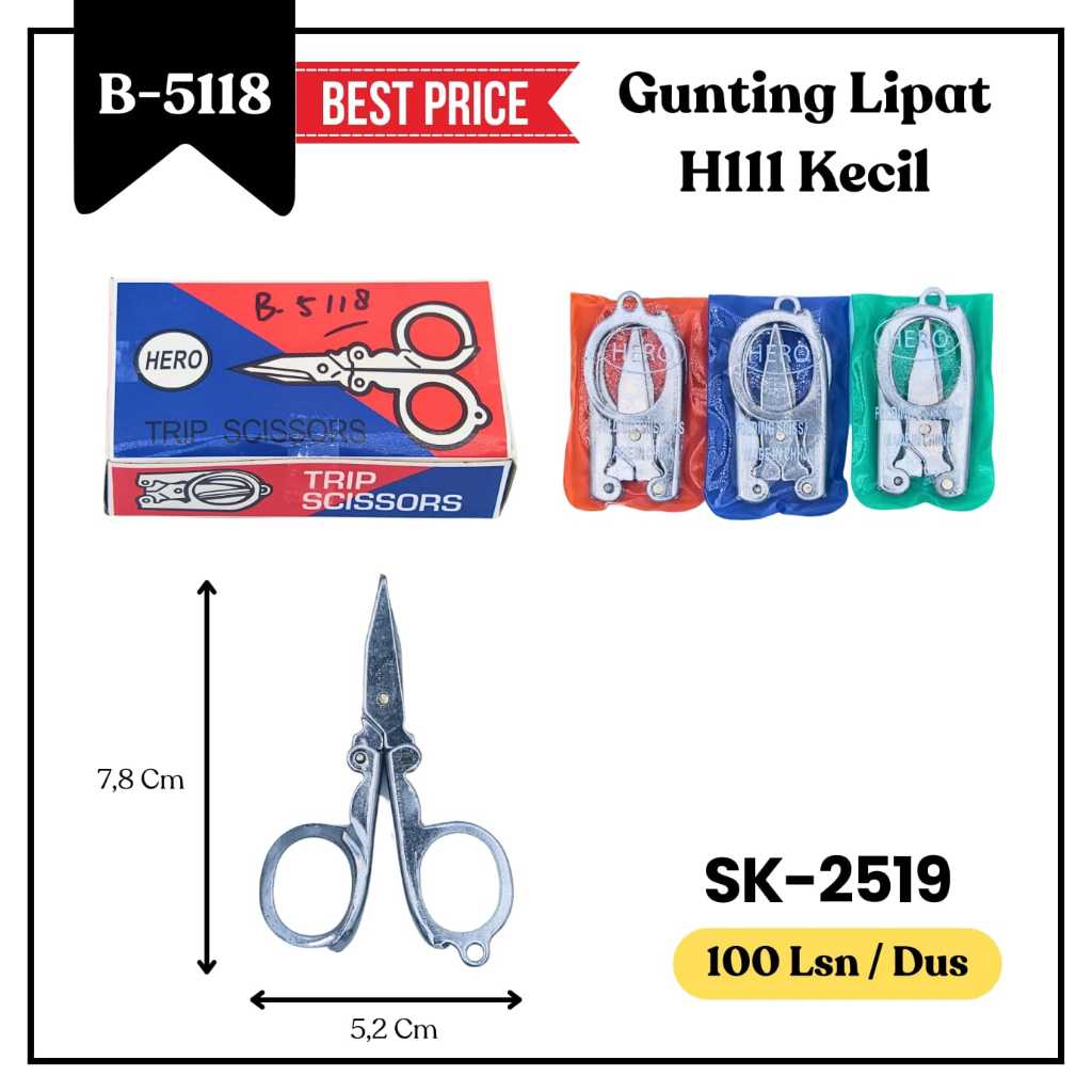 

Gunting Lipat Kecil HERO 12pc
