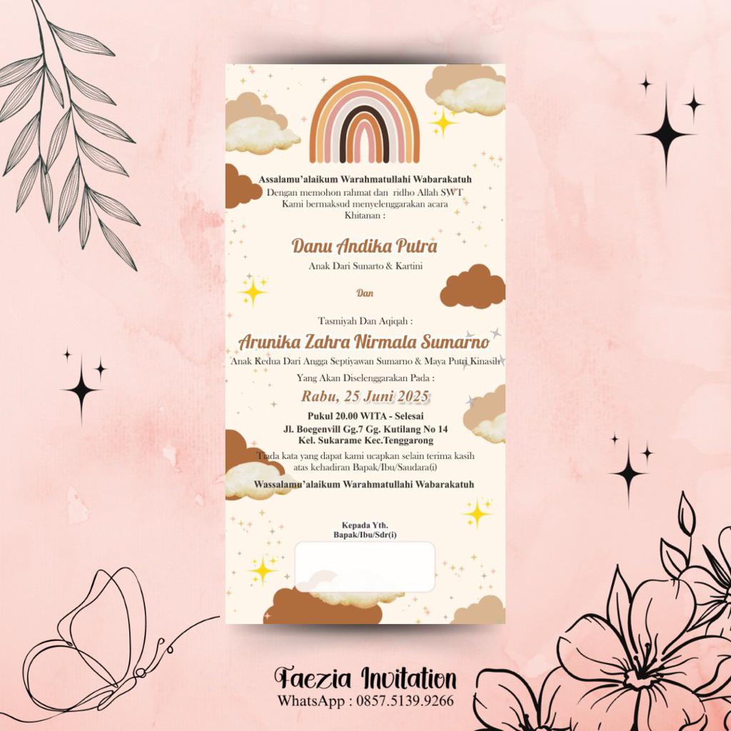 undangan aqiqah / tasmiyah