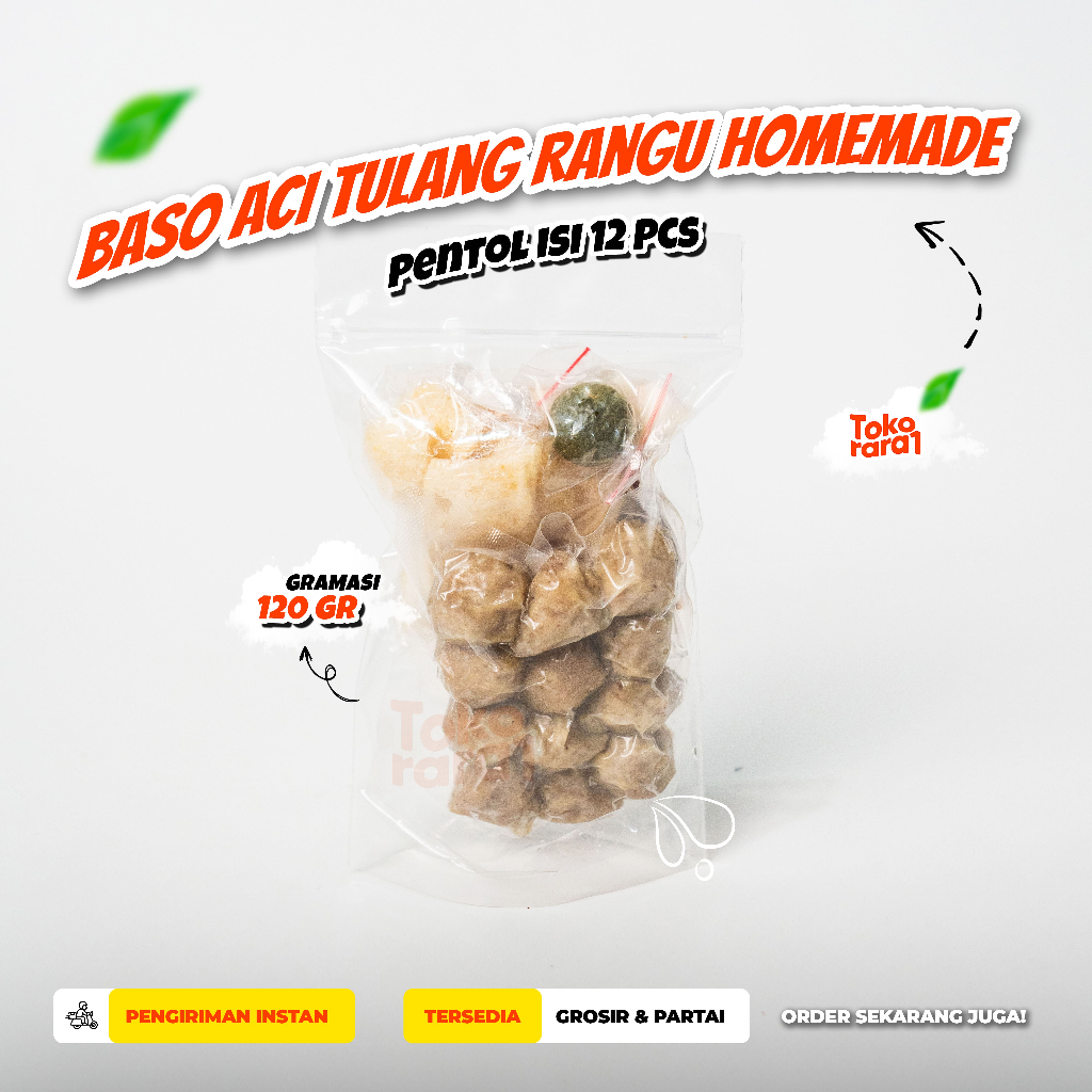

[Pentol isi 12pcs] Baso Aci Tulangrangu Homemade