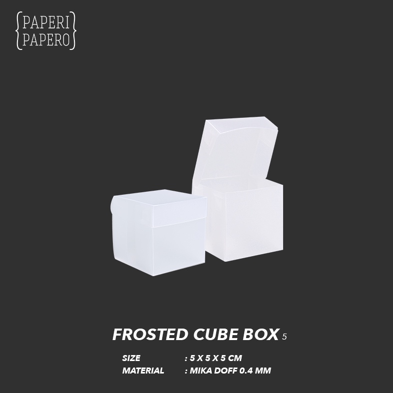 

Frosted Cube Box (5 x 5 x 5 cm) - Packaging Mika Doff Buram Kubus Kotak Giftbox Hampers Mini