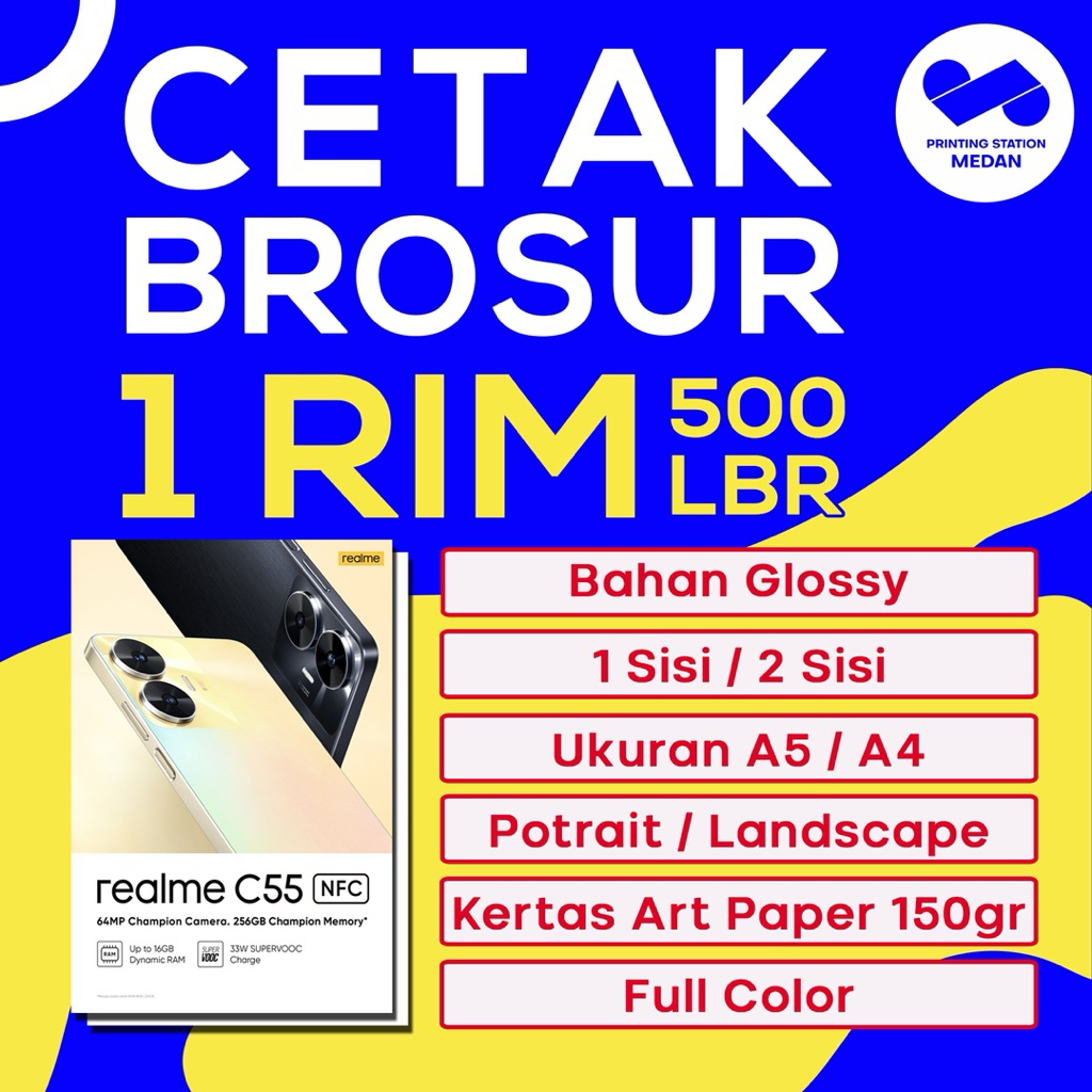 

CETAK BROSUR / UKURAN A4 DAN A5 / KERTAS ART PAPER 150GSM