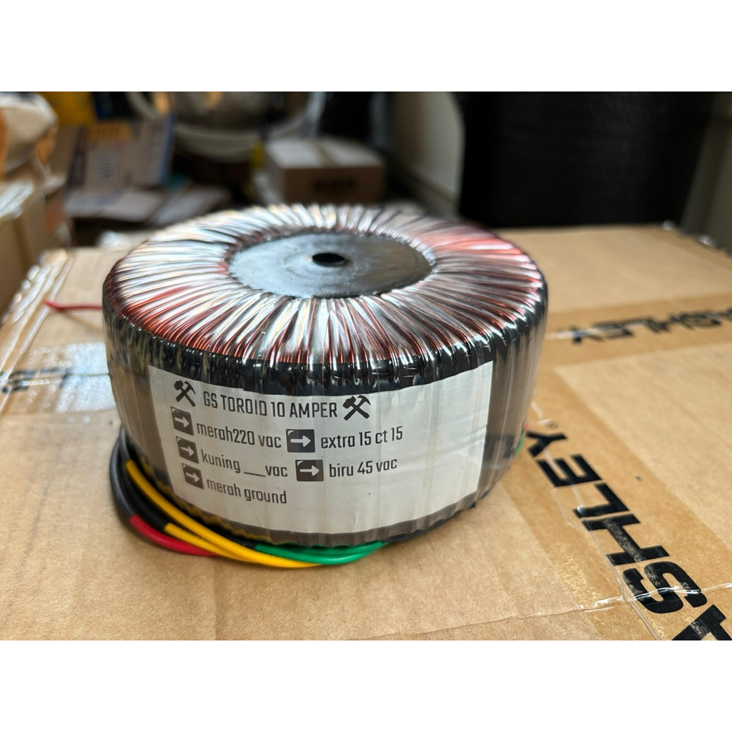 Jtterang Travo Toroid Donat 10 Amper 45 Ct 45 Ektra 15 Ct 15 Tembaga Murni