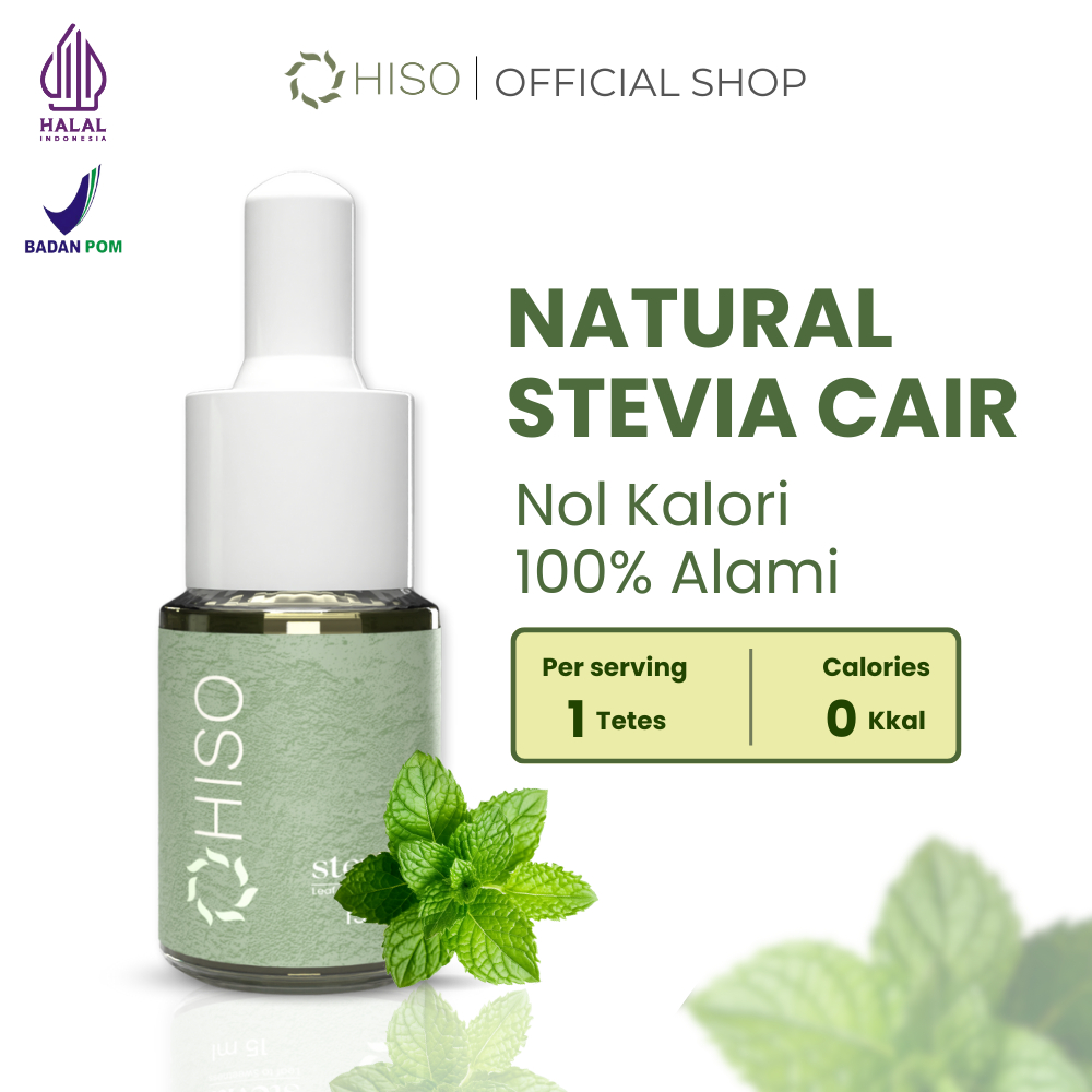

HISO Stevia Pemanis Alami 15mL Tanpa Bahan Pengawet Pengganti Gula 0 Kalori Sweetener Liquid