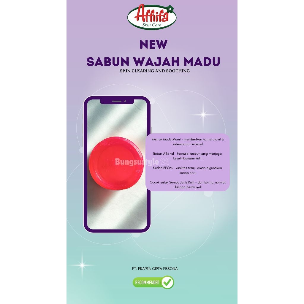 Sabun Wajah Madu Afhifa – Perawatan Lembut dengan Kandungan Madu Asli