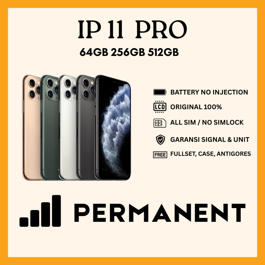 [BEACUKAI][FREE FULSET+ACC] iPhone 11 PRO 64GB 128GB 256GB SECOND EX INTERN PERMANEN ORIGINAL 100%