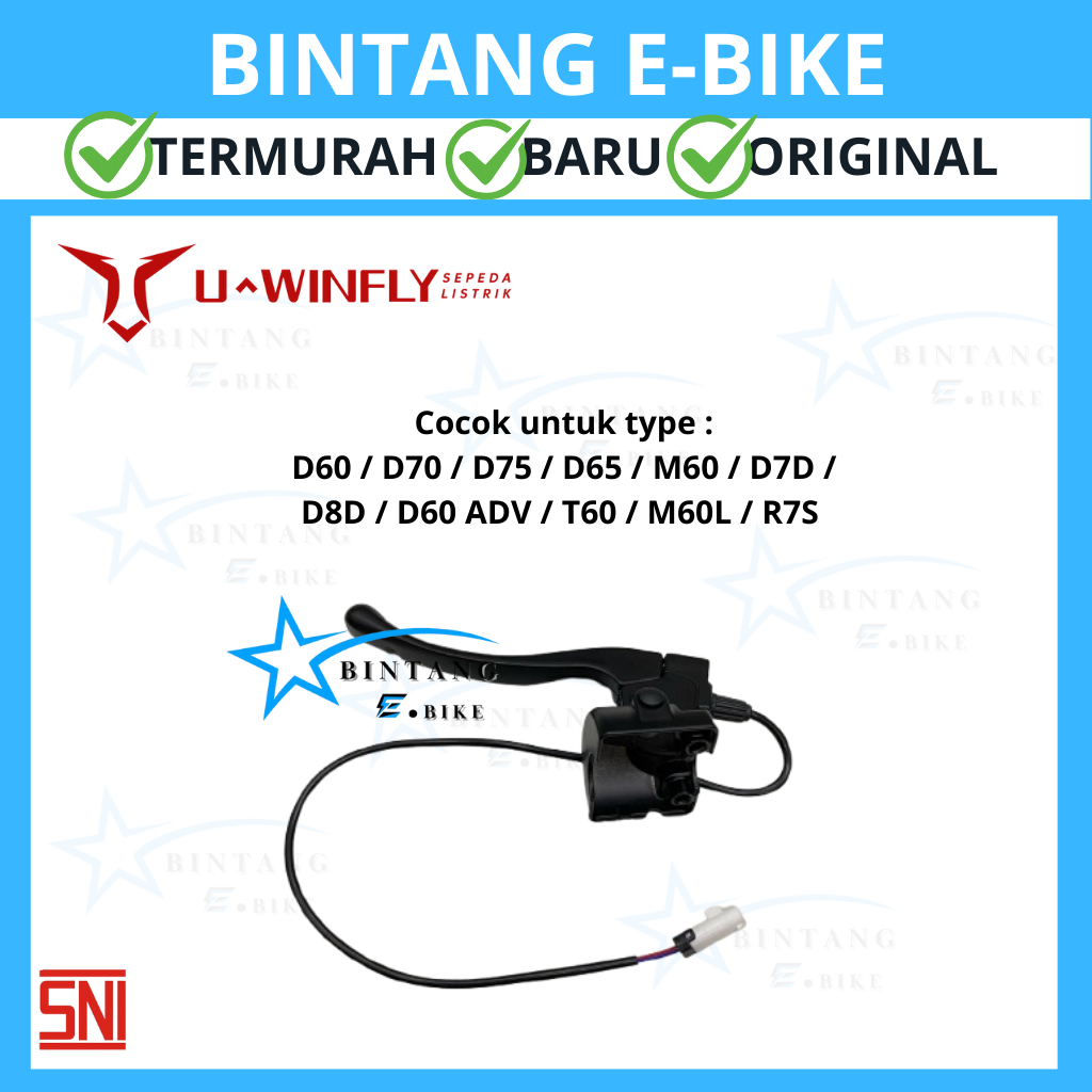 Uwinfly Handle Rem Handel Rem Sepeda Listrik Original D60 / D65 / ADV / D70 / D75 / ADV / M60 / M60L