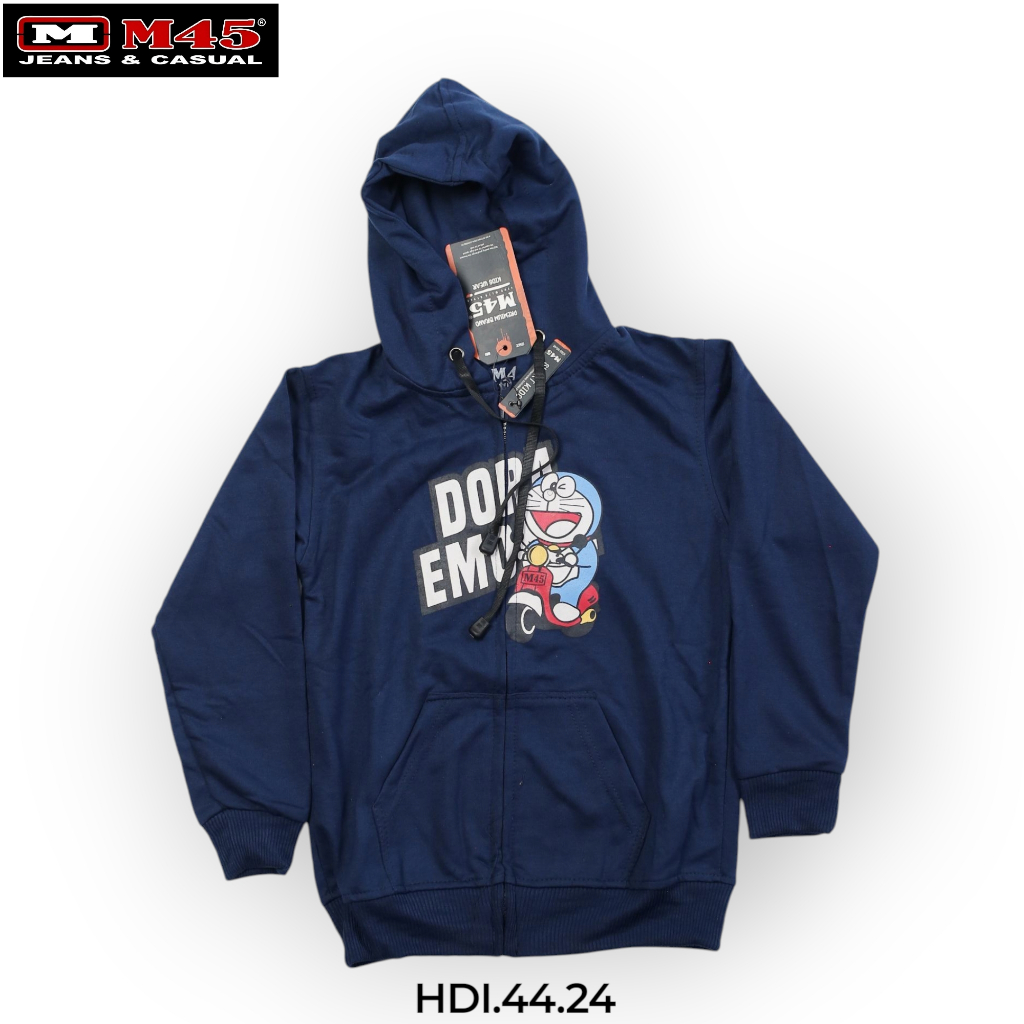 M45 Jaket Anak Laki-Laki Perempuan Hoodie Resleting Doraemon Baju Anak Usia 8-14 Tahun - HDI.44.24