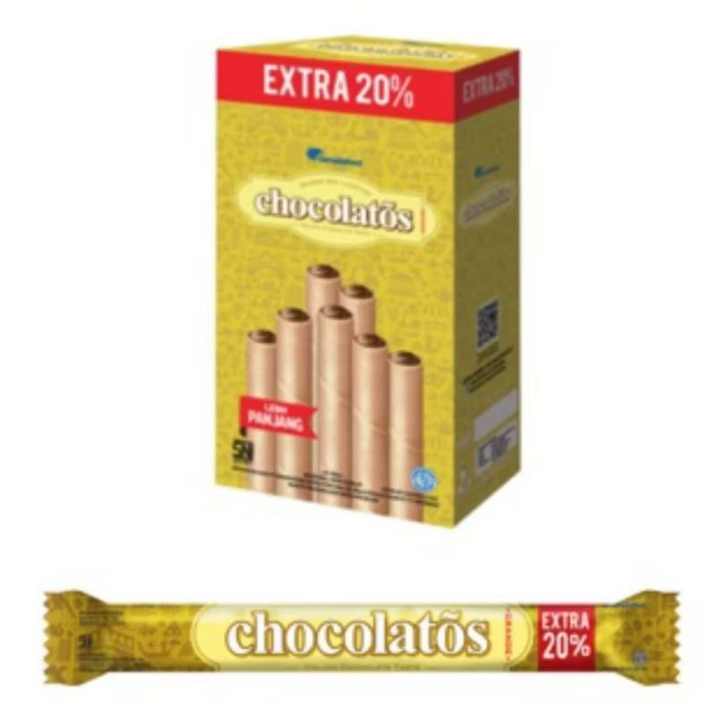 

Chocolatos Wafer Roll 1kotak isi 24pcs
