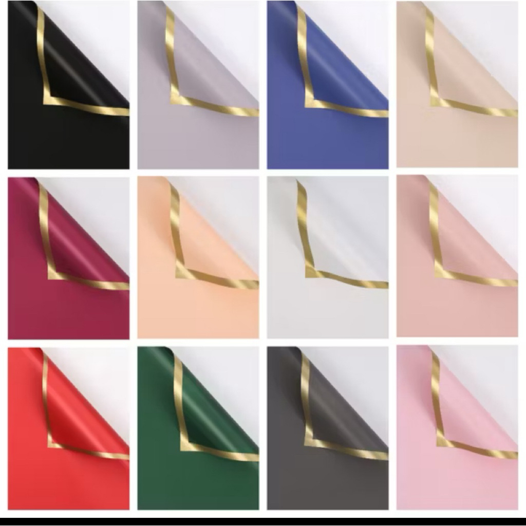 

Kertas Buket Cellophane Buket Bunga - TRANSPARAN ROSEGOLD LINE - Flower Wrapping Paper