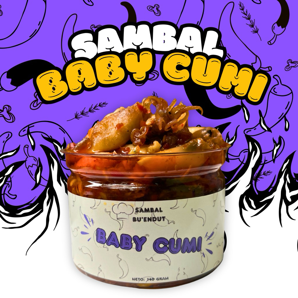 

Sambal Baby Cumi ~ Sambal Bu Endut Berat 110gr/130gr