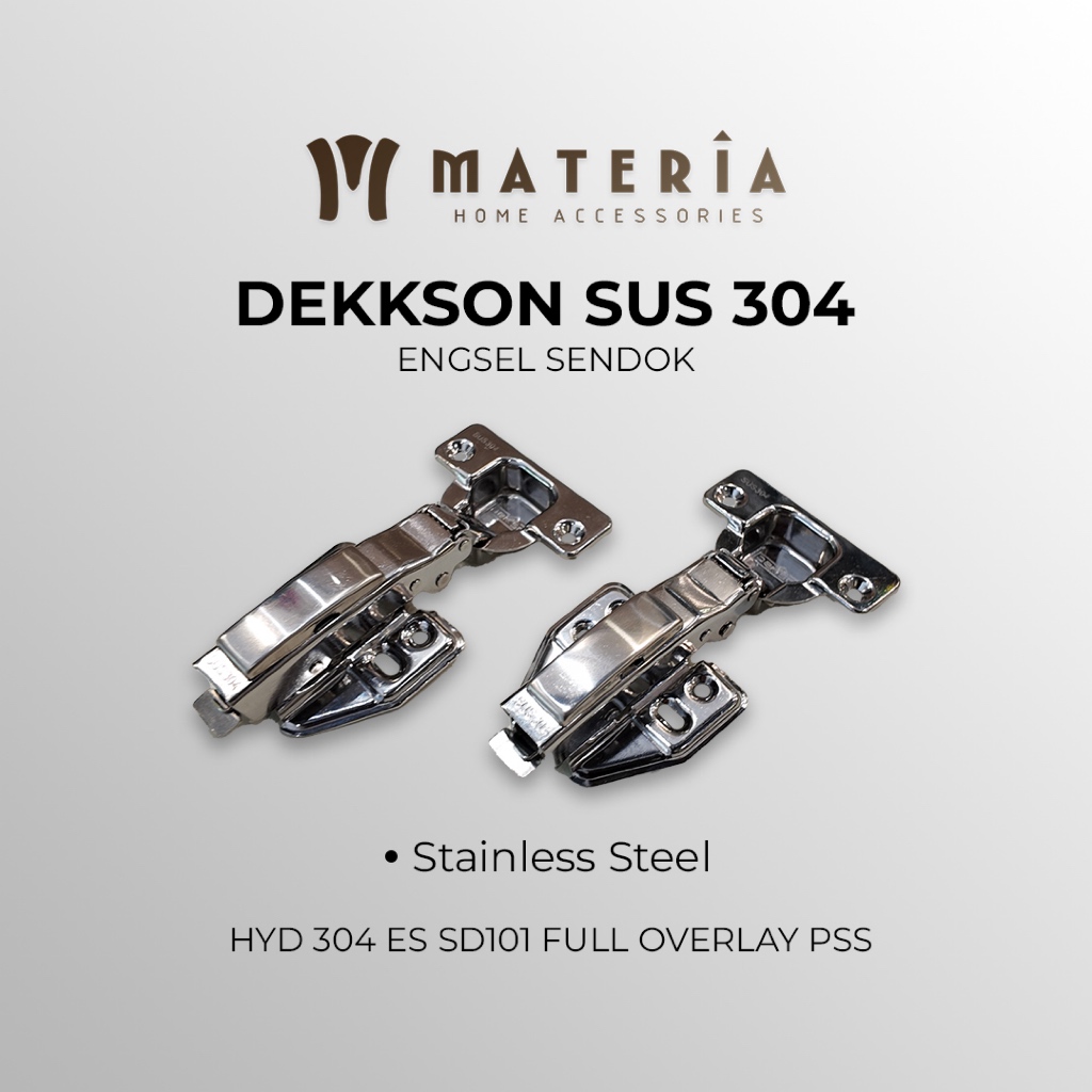 Engsel Sendok Stainless Steel 304 DEKKSON - Full Overlay untuk Kabinet